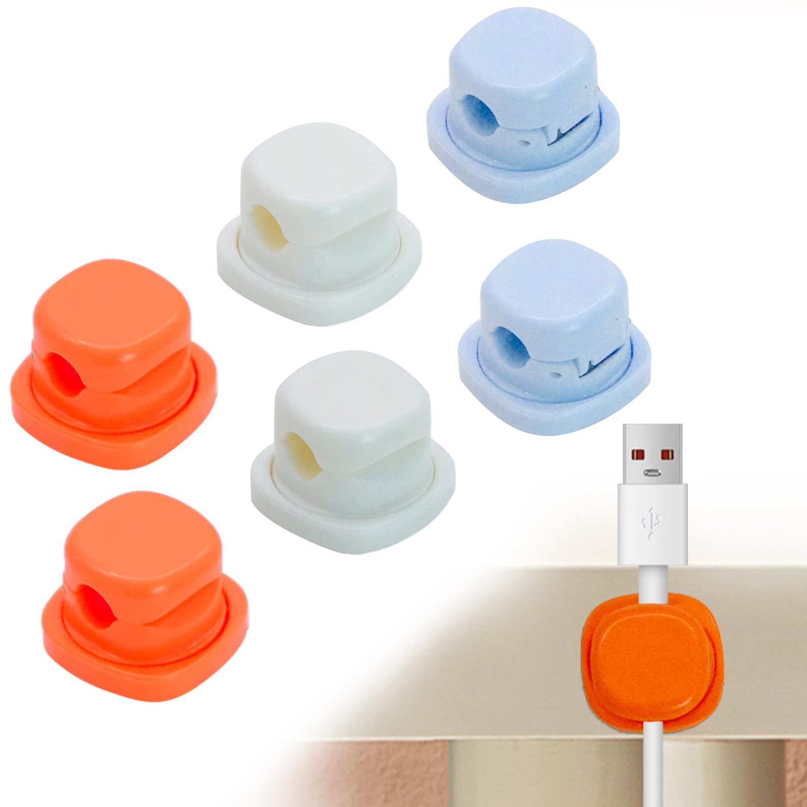 120 Pezzi Autoadesivo Clip Cavo, Clip Fermacavi da Parete per Cavi