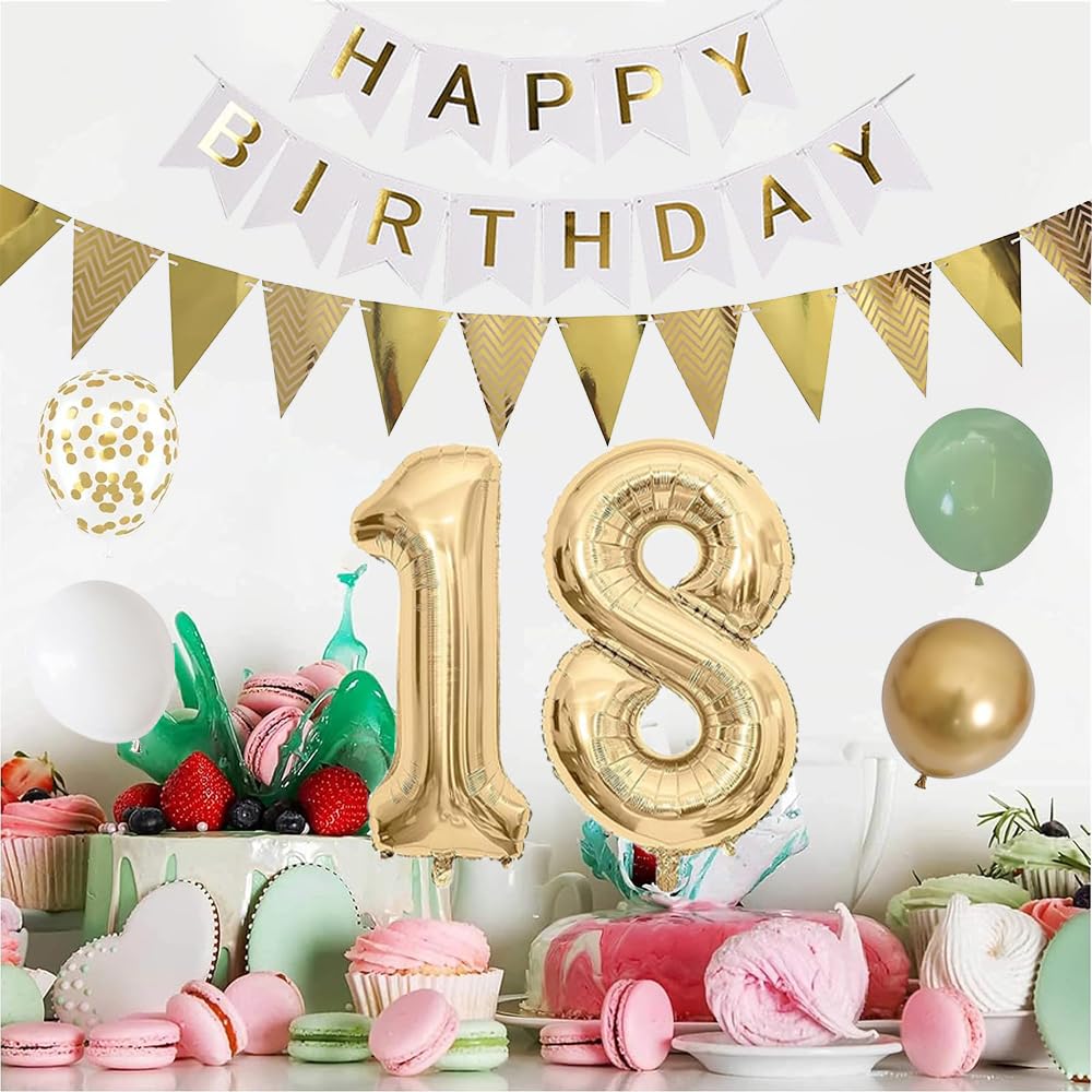 Décorations De 18e Anniversaire Pour Hommes Et Femmes, Bannière