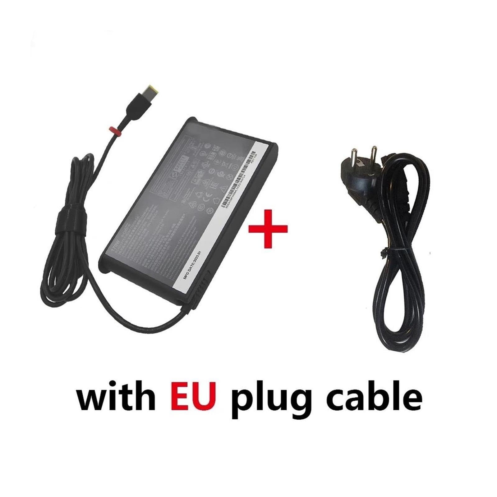 Adaptador De Vuelta De USB-A De 20V, 8,5a, 170W, Potencia De Carga for Y7000 Y7000P R720-15 ADL170SLC3A W540 T540p Y50-70 T440p P50 P51, Cargador De Ordenador Portátil(with EU Cable)