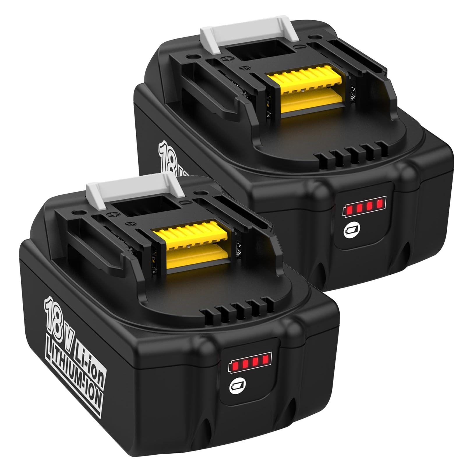 Energup 2X 18V 5500Ah Batería de Repuesto para Makita Batería 18V BL1850B BL1850 BL1840B BL1840 BL1830B BL1820 BL1815 con Indicador LED