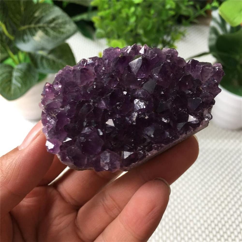 Elección de Regalos 100g racimo de Amatista Natural geoda de Cristal de Cuarzo espécimen Piedra de vibración curativa Inicio Colecciones