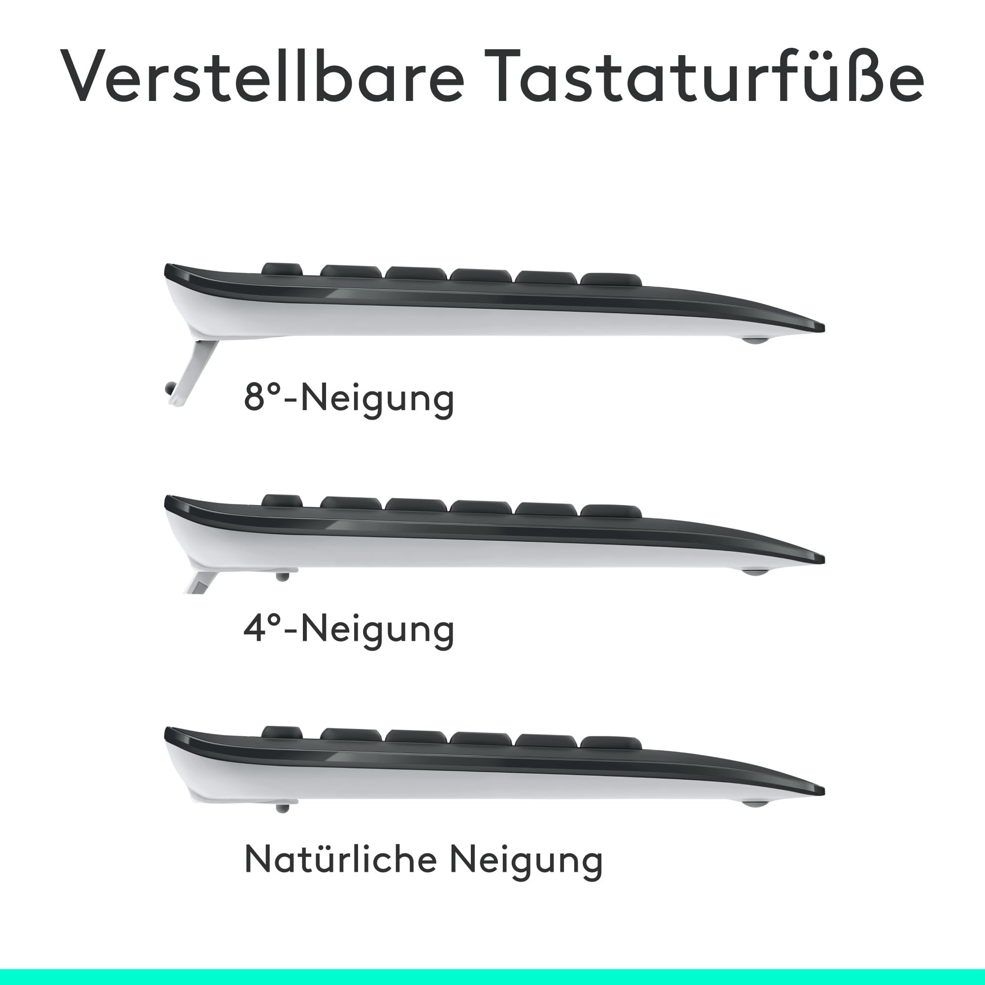 Logitech MK540 Advanced Kombi – Kabellose Tastatur und Maus für Windows, Deutsche QWERTZ-Tastatur – Schwarz