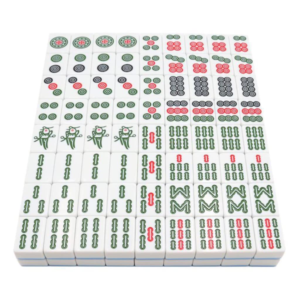 Chiński mahjong zestaw autentyczny chiński bez numerycznego kodu 0,8 cala wysokie płytki Mah-jong przenośny podróżny Majhong zestaw gier dla domu na imprezę rodzinną