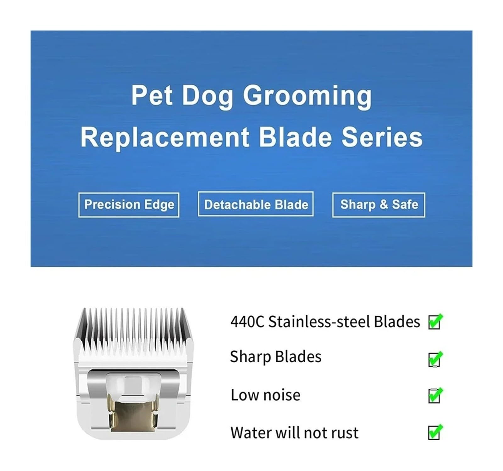 Lama Ramic for Animali Domestici Staccabile Da 5/8 "HT, Compatibile Con Andis, AG, AGC, AGP, AGRC, Compatibile Con Wahl, Clipper Serie KM, Dimensioni: 3/4" 16 Mm((9.5mm))