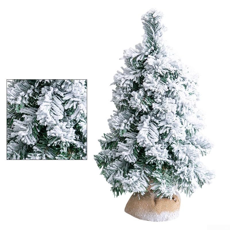 Petit sapin de Noël enneigé de 50 cm, décoration de table pour cheminée, rebord de fenêtre, décoration d'intérieur