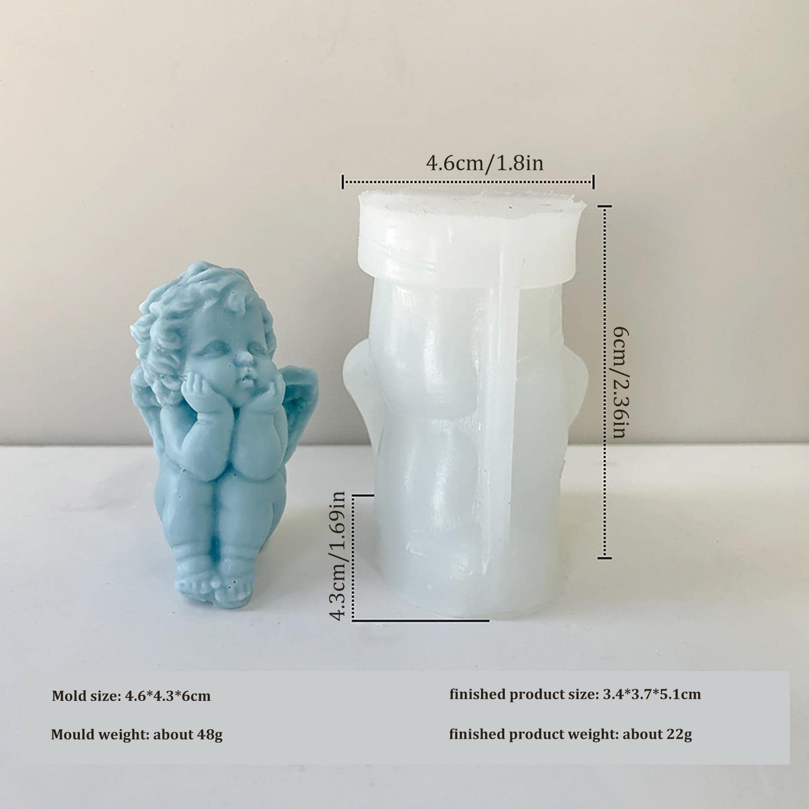 Moule à Savon En Forme D'ange Pour La Fabrication De Bougies Et De Savon, Moule En Silicone Pour Cire, Art En Résine