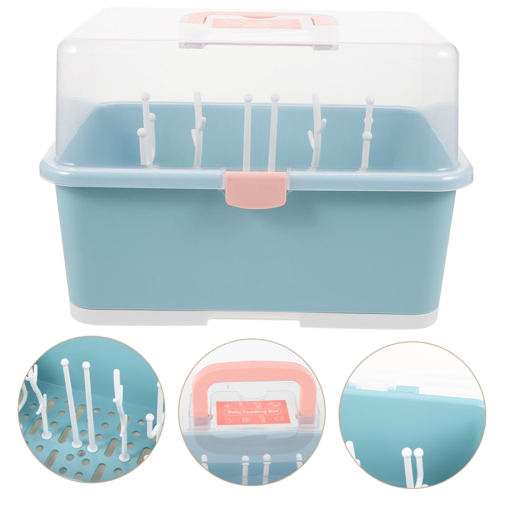 ERINGOGO Babyflaschen Aufbewahrungsbox aus Pp mit Ablagefunktion und Robustem Design Platzsparend für Babyflaschen und Stillzubehör bei Shower