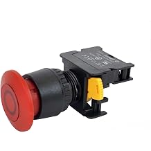 Alpinetech GEPF-22 22mm Latching Maintained Push Button Switches RED GEPF22_1NO