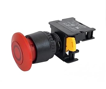 Alpinetech GEPF-22 22mm Latching Maintained Push Button Switches RED GEPF22_1NO