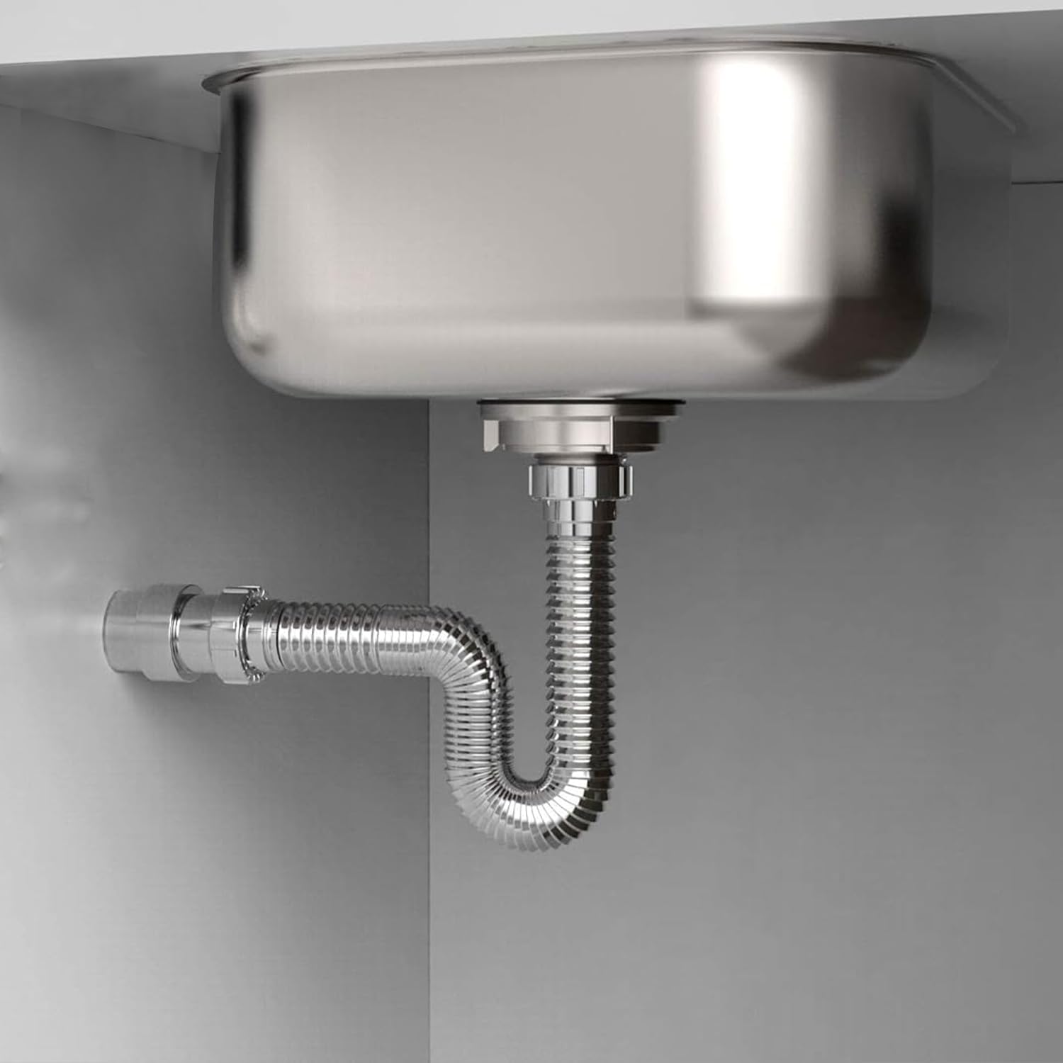 Ruhe Flexible Chrome Waste Pipe 30 Inch | Drain Hose/Outlet Tube Connector Basin Down Comer Bathroom/Kitchen Sink, Grey (Set Of 3) (B0BM5YK624) Amazon Price History, Amazon Price Tracker
