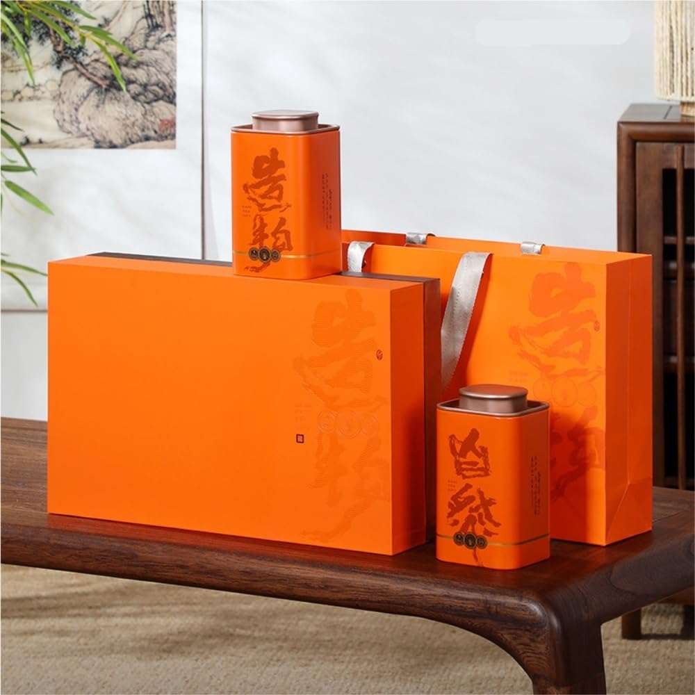 ULTRAWAVE Latas De Té Contenedor de Almacenamiento de té a Granel, Tarro de Cocina, Lata sellada, Juego de té Retro, Caja de Regalo de Doble Lata, Caja vacía Tarro para Guardar Té(C)