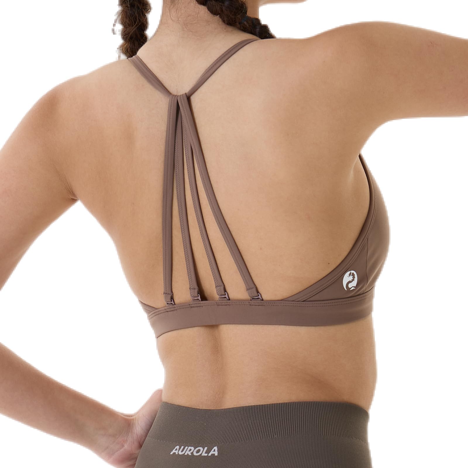 AUROLA Mercury Backless Strappy Workout Sports Bra for Women