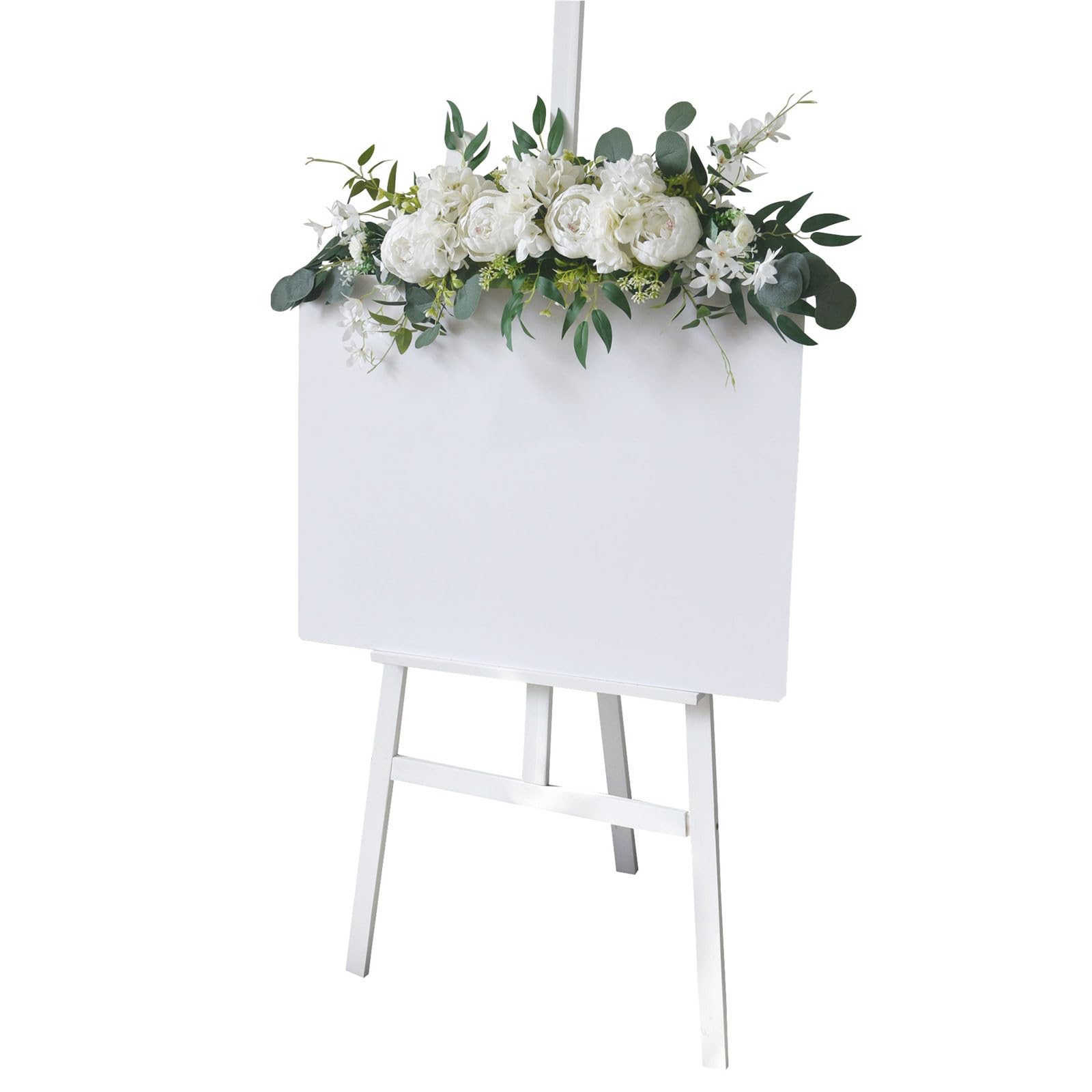 Our Fave White Artificial Flower Swag Wedding Welcome Sign Decoration For Wedding Party Reception Backdrops Table Centerpieces