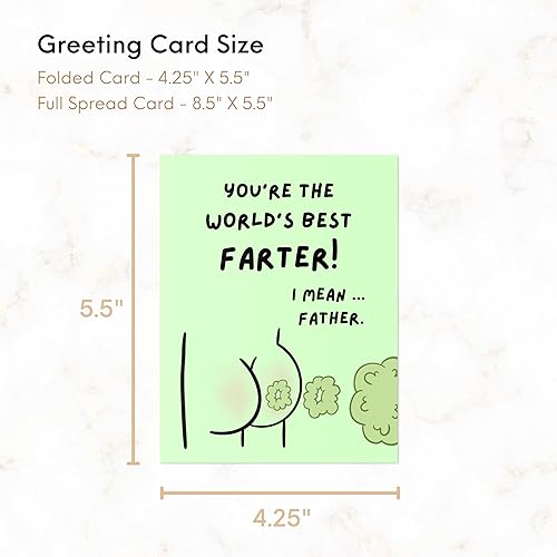 Miniatura 5 de ALY LOU Tarjeta de felicitación o agradecimiento con mensaje gracioso en inglés (Best Farter)