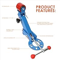 Vista 5 de Rodillo de guardabarros azul que reforma la herramienta de extensión del rodillo del arco de la rueda de la llanta anterior Ajusta 14" a 22 3/4