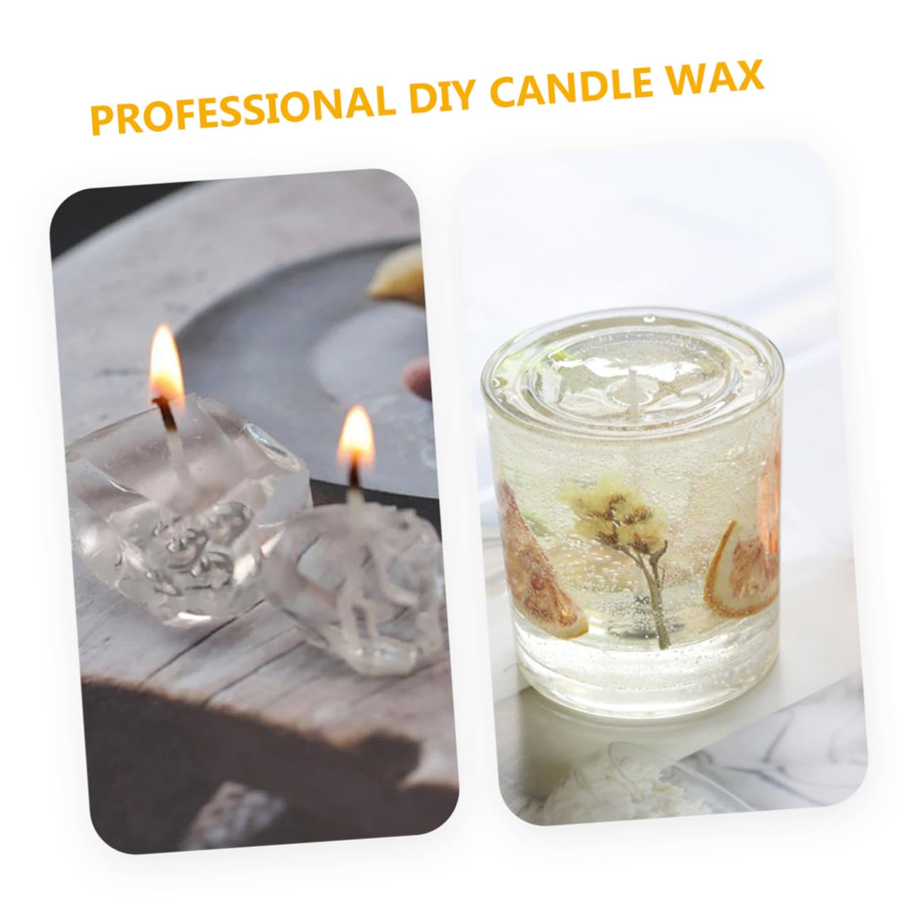 LIFKOME Cera Natural para Hacer Velas Diy, 1 Bolsa de Cera Transparente para Manualidades, Adecuado para Actividades en Días Lluviosos y Fabricación de Velas Artesanales