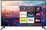 VELTECH 32 Inch Smart Roku TV -Bezel Light Design, LED HD, Freeview, Netflix, Apple TV+, BBC iPlayer, Dolby Audio, Triple HDMI, HDR 10 - Ideal Small TVs for Bedroom, Lounge, Kitchen or Studio