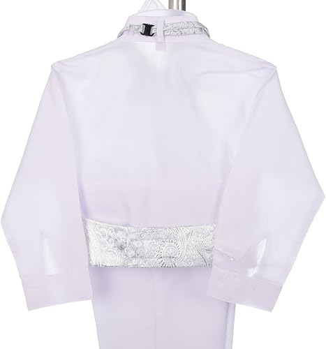 Miniatura 4 de Lito Angels Conjunto de 5 piezas de traje formal de jacquard para bebé niño