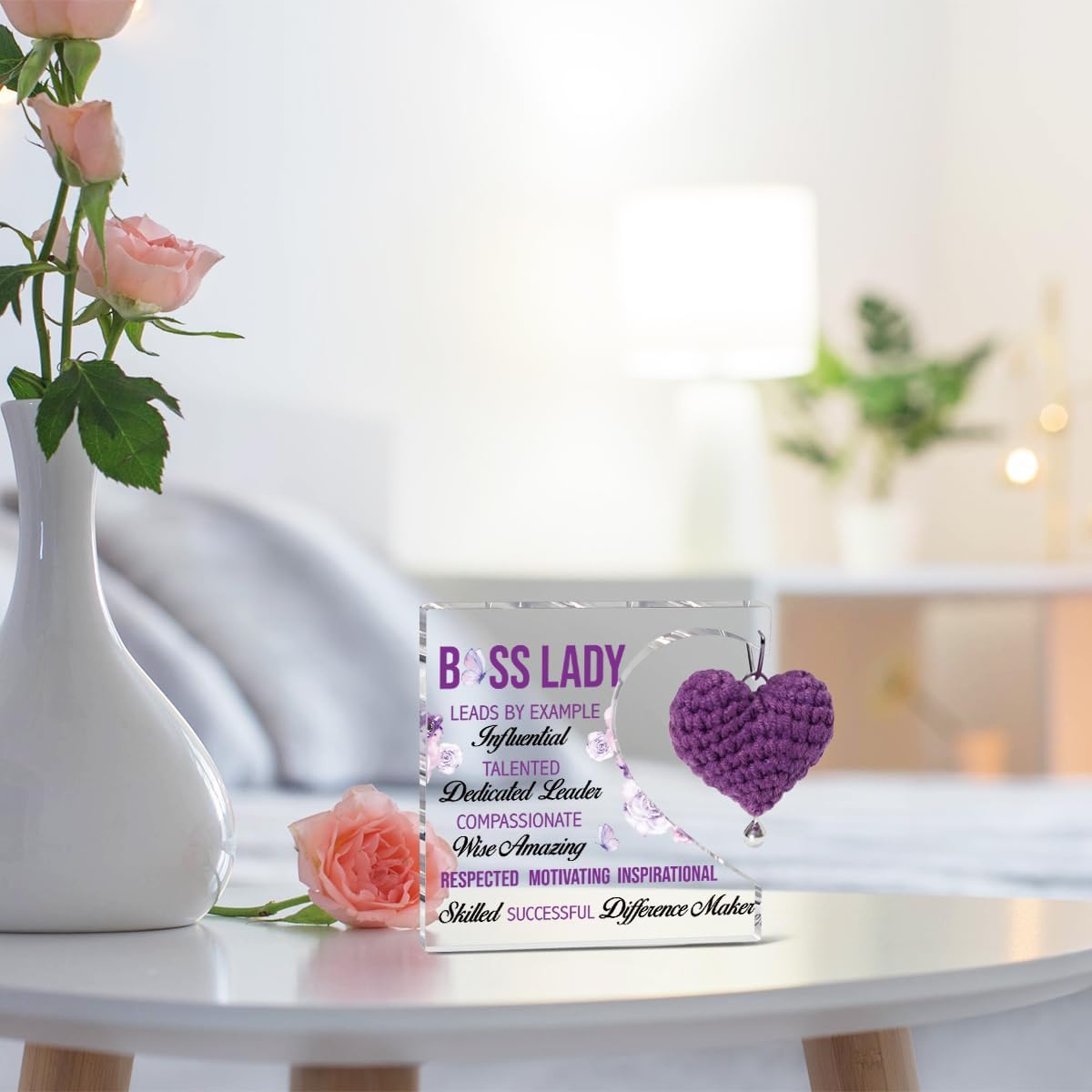 Thank You Gifts For Women Coworkers, Boss Lady Appreciatioan Acrylic Plaque Gifts For Employees Boss Colleague - Image 4