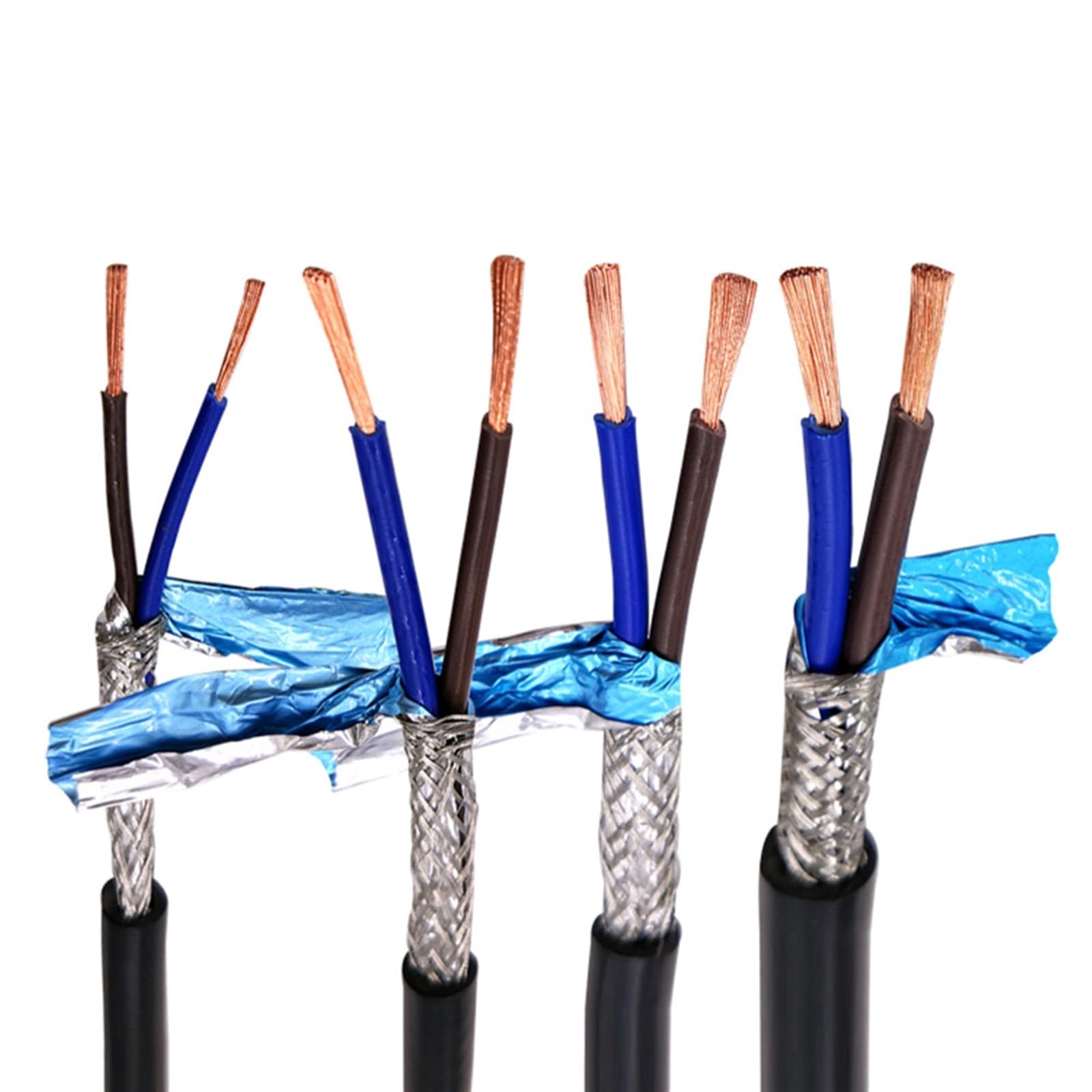 Cables de control apantallados, Telar antiinterferente del conector de cable blindado multinúcleo alambre 22AWG 0.3m m la señal control(10 cores 5 meters)