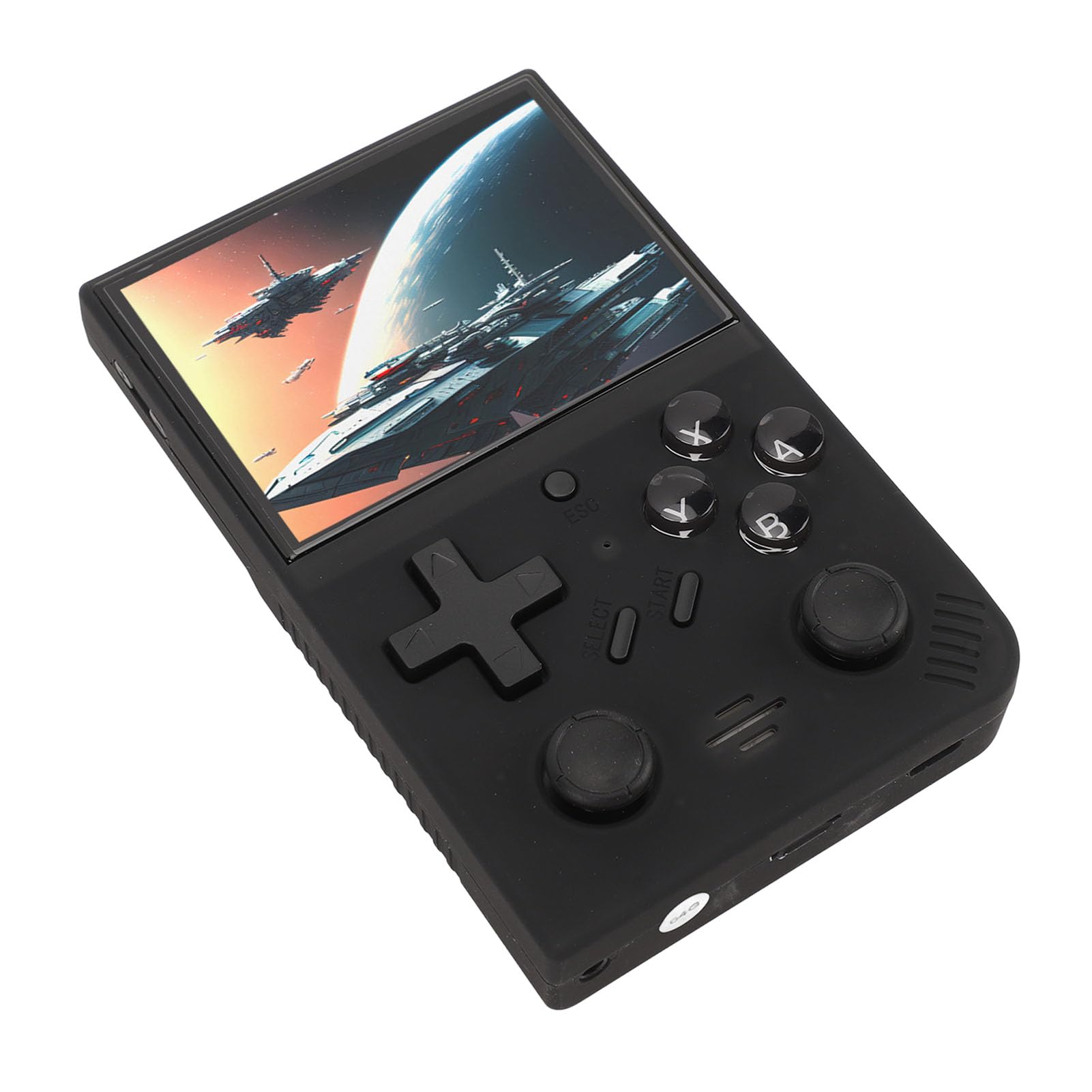 Przenośna Przenośna Konsola do Gier Retro 3,5-calowy Ekran IPS Karta Pamięci 64 GB Bateria 3000 MAh (BLACK)