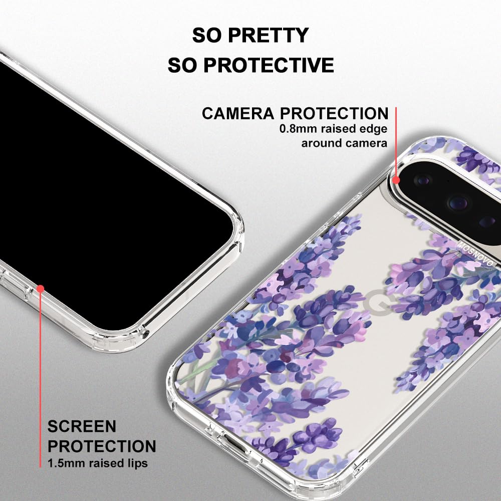 MOSNOVO Case for Google Pixel 10 & Pixel 10 Pro, [Buffertech 6.6ft Military-Grade Drop Protection] [Anti Peel Off Tech] Clear TPU Bumper Phone Case Cover Design - Cute Cherry — view 579