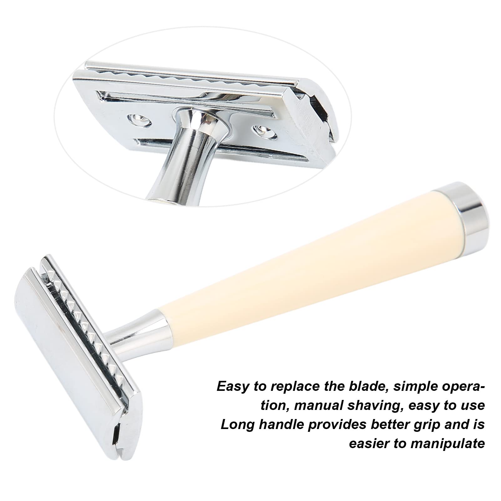 Pongnas Stabile Verschiebbare Vintage-Rasierer, Einfach zu Bedienende Doppel-Handrasierer für den Friseursalon zu Hause (Beige Obermaterial: 84661 3K000V2, 84661 3K000 V2, Unterteil:)