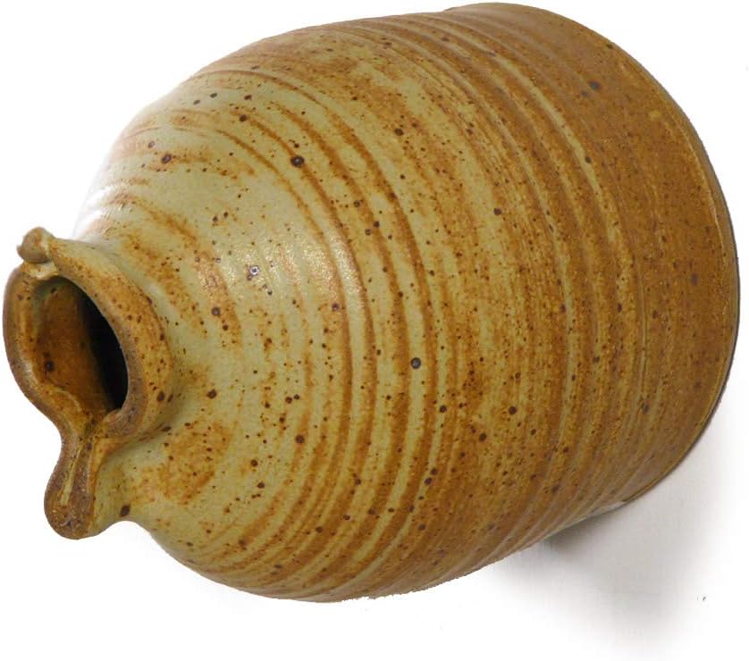 American Handmade Stoneware Peek-a-Boo Birdhouse Bottle, Butternut Color