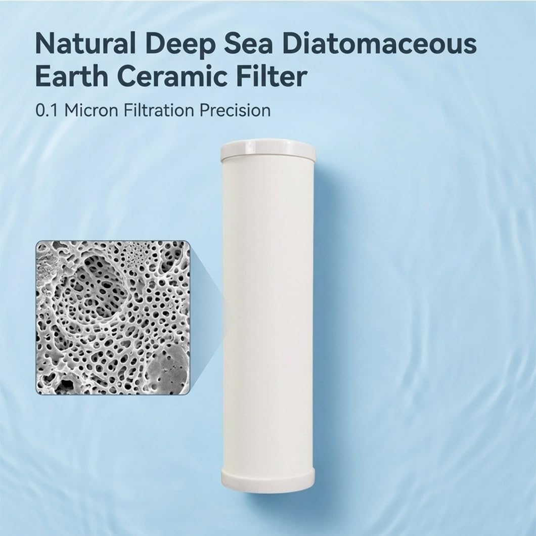 6 sztuk ceramicznych wkładów filtracyjnych zamiennych 10x2,7in,0,1 mikrona,odpowiednich filtrów wody blat,prefiltracji odwróconej osmozy systemów filtracji grawitacyjnej