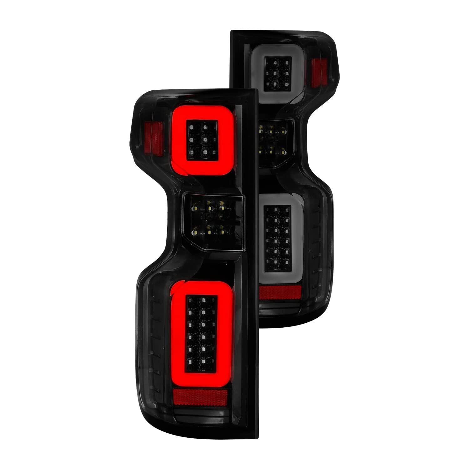 ANZO USAANZO - 19-21 Chevy Silverado Work TruckFull LED Tailights Black Housing Smoke Lens G2 (w/C Light Bars) (311418)