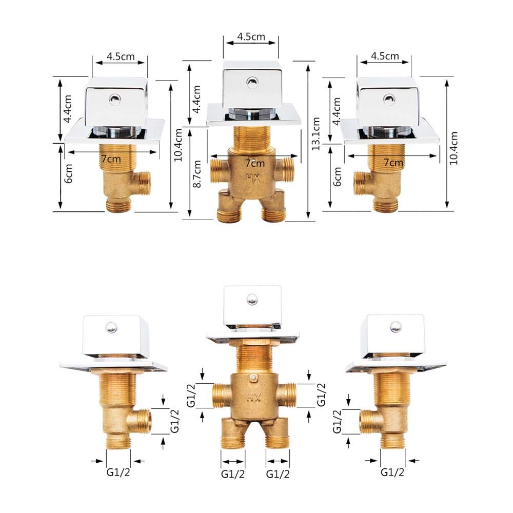 Válvula de Control de interruptor de latón para grifo de agua fría y caliente AFUDER para grifo de bañera, grifo mezclador de cabina de ducha, grifo de baño