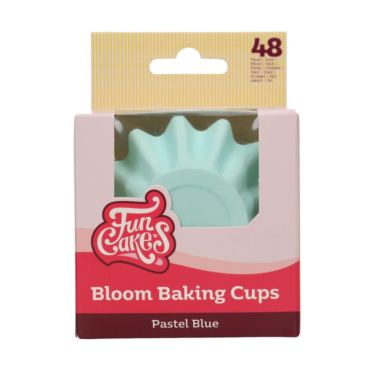 Funcakes Blue Pastel Bloom Baking Cases X 48