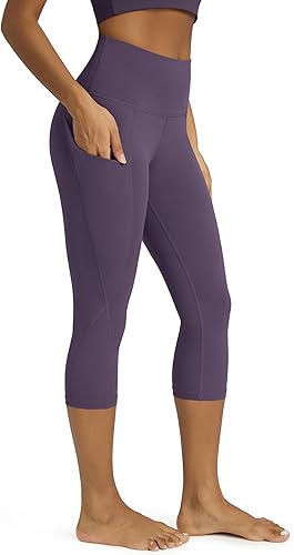 Miniatura 187 de ODODOS - Leggings tipo capri de mujer, no se traslucen y modelan el abdomen, con cintura alta y bolsillos; para hacer yoga, atletismo, ejercicio