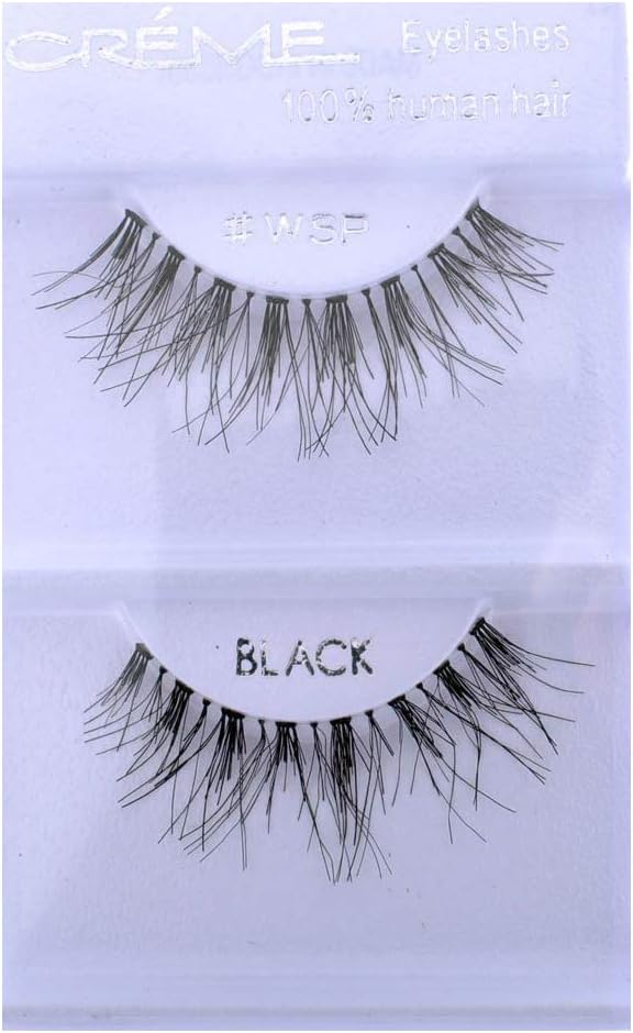 12 Pairs Crème 100% Human Hair Natural False Eyelash Extensions #WSP