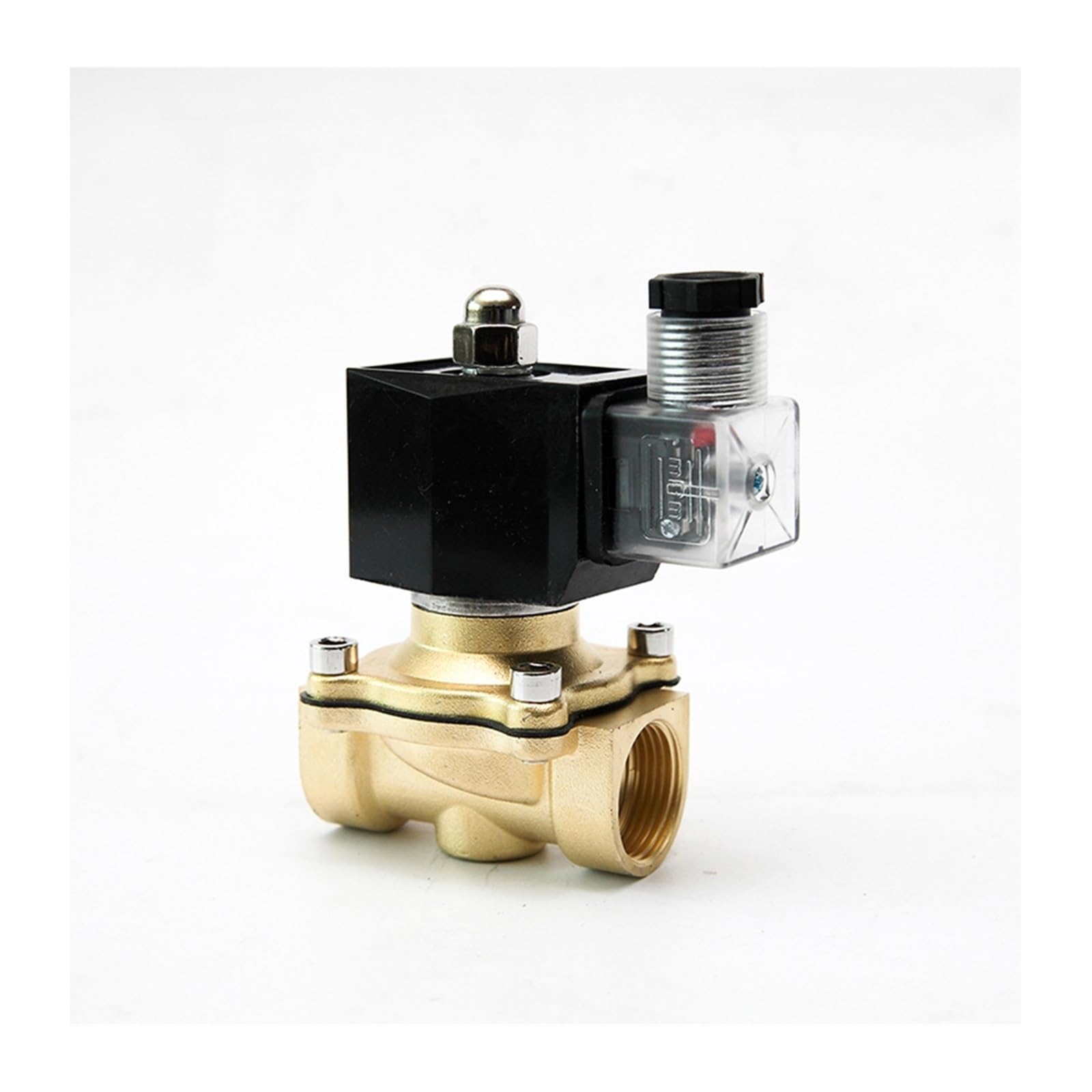 TREDSWQCV 3/4" Normally Closed Brass Electric Solenoid Valve IP65 Waterproof With LED Power Indicator24V 12V 220V 110V(G-220VAC-NBR-SEAL)