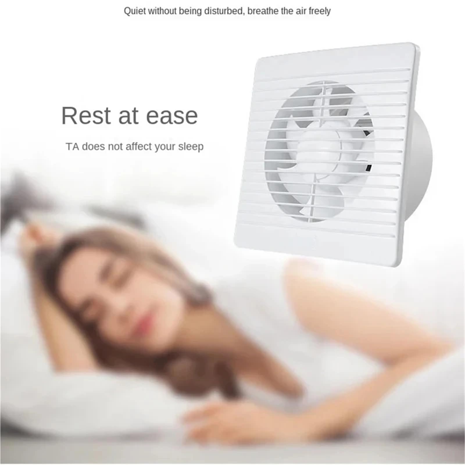 Estrattore Aria, Ventilatore di Scarico, Ventilatore di sfiato a Parete a Risparmio energetico, Design Anti-zanzare, Ventilatore di Estrazione for Bagno, Cucina, WC(8inch)