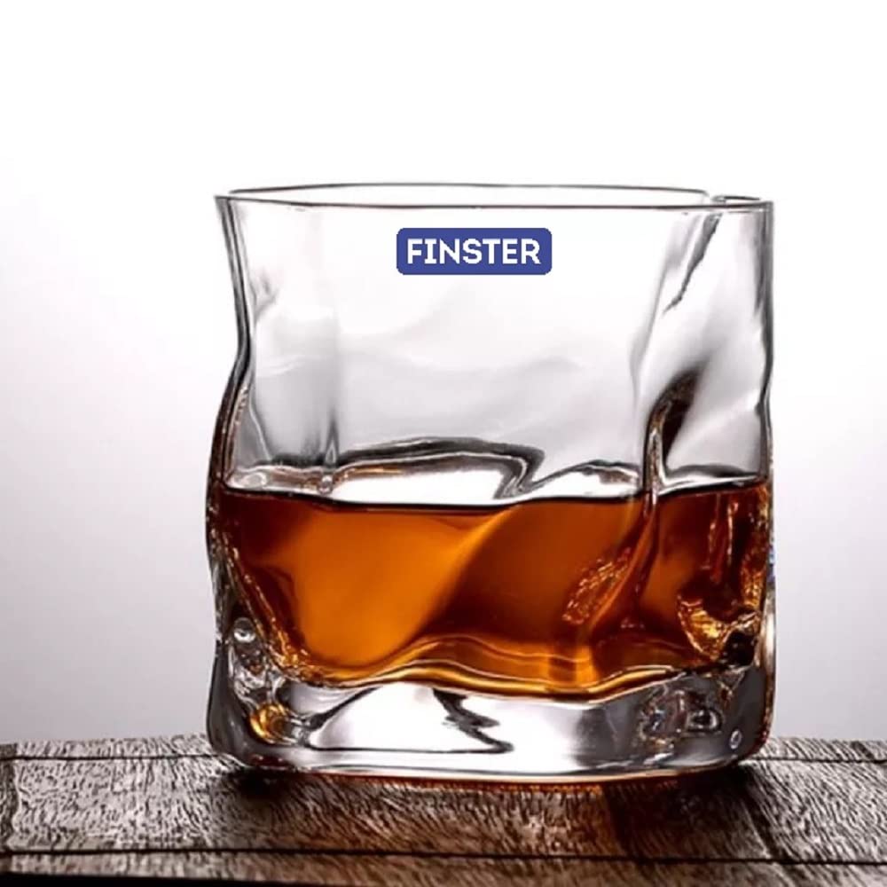 Buy FINSTER Japanese Style Crumple Twisted Crystal Clear Whiskey