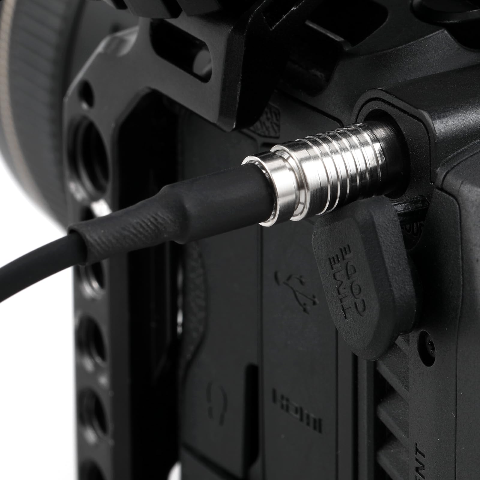 Alvin's Cables Cavo Timecode per Canon R5C DIN 1.0/2.3 a 3.5mm TRS Cavo Time Code a 90 Gradi Compatibile con Tentacle Sync