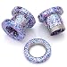 PiercingJ Pair 12G-5/8" (2-16mm) Color-electroplating Stainless Steel Screw Tunnels Ear Expander Stretcher Plugs Piercing Gauge, Purple