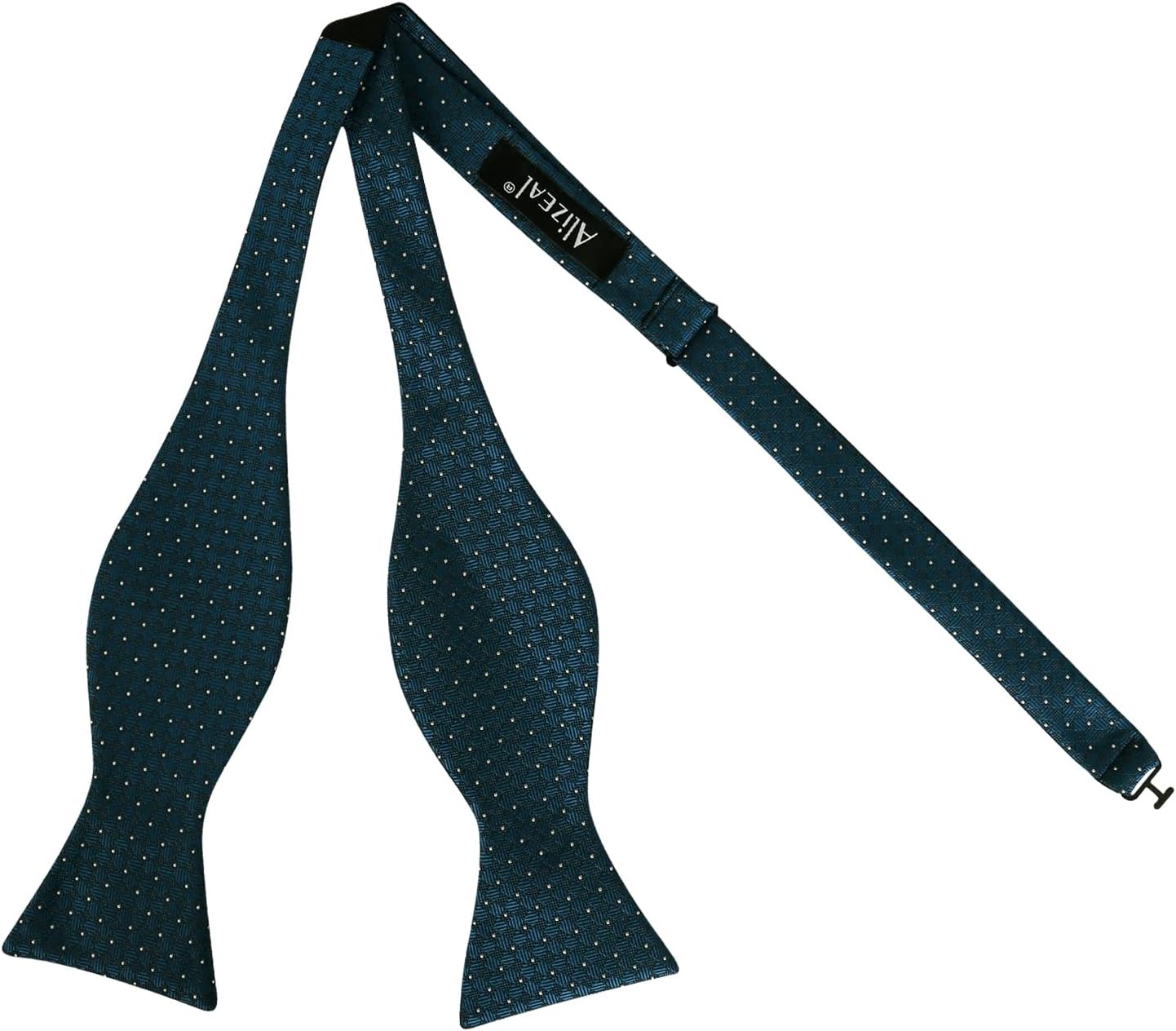 Alizeal Mens 2pcs Self-tied Solid Color/Animal Pattern Bow Tie and Pocket Square Set - Image 3