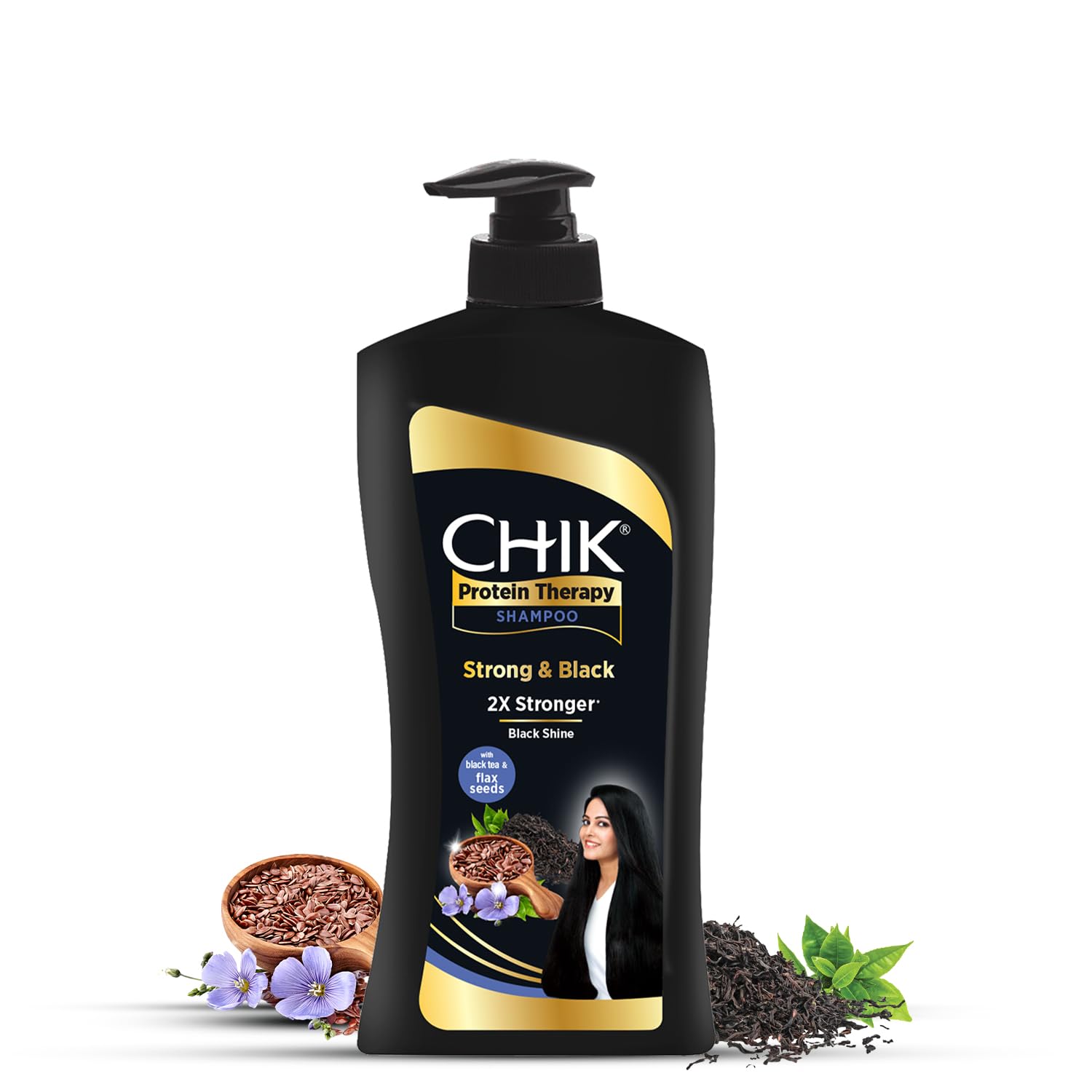 Protein Solution Thick And Glossy Shampoo, With The Goodness Of Badam Protein, Bhringraj Oil And Black Tea, For Gorgeous Shiny Hair, For Men & Women,1L