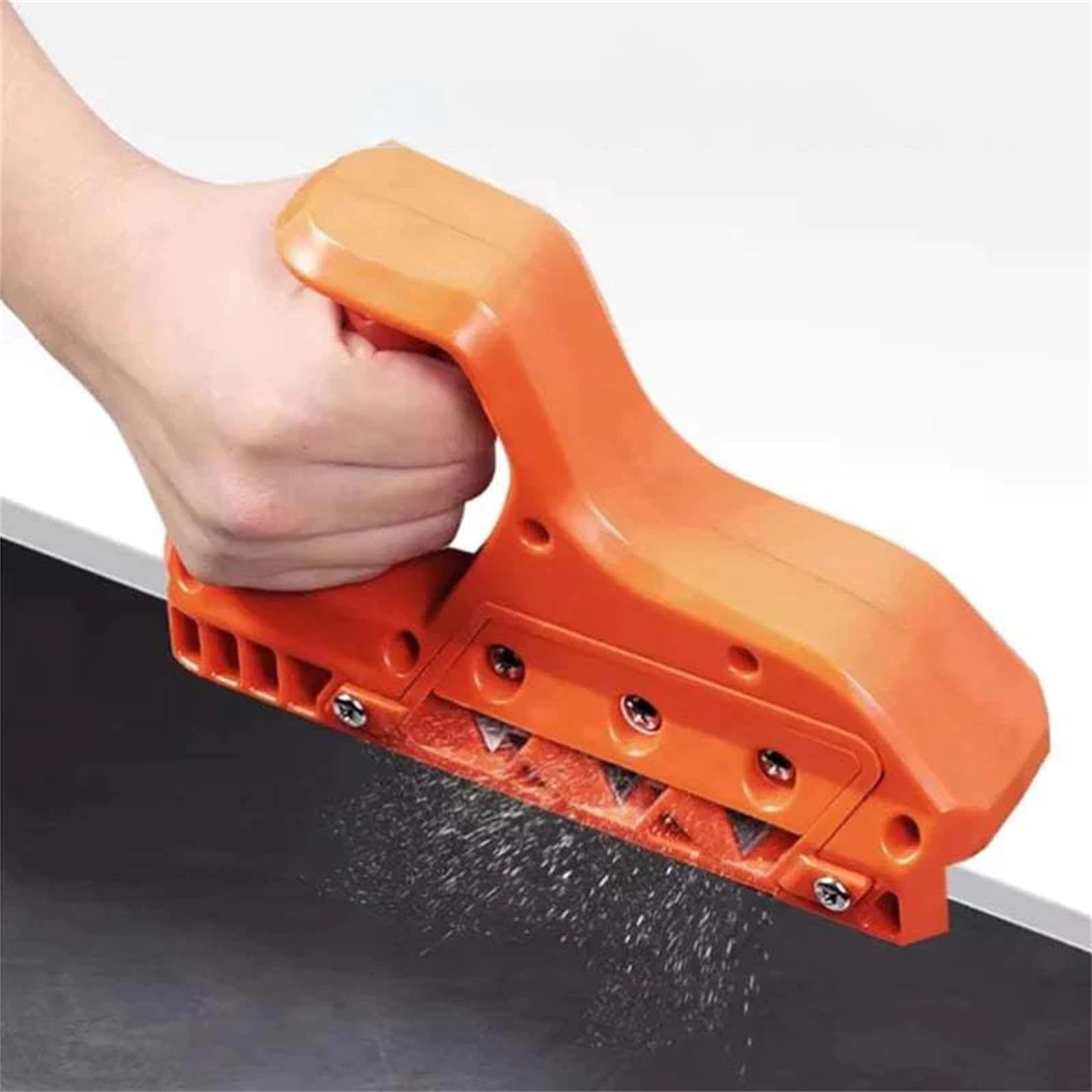 Hand Planer Gypsum Board Cutting Tool, Flat Curved Blade Cutting Tool Woodworking Planer Drywall Edge Chamfering Tool. (Orange,45°)