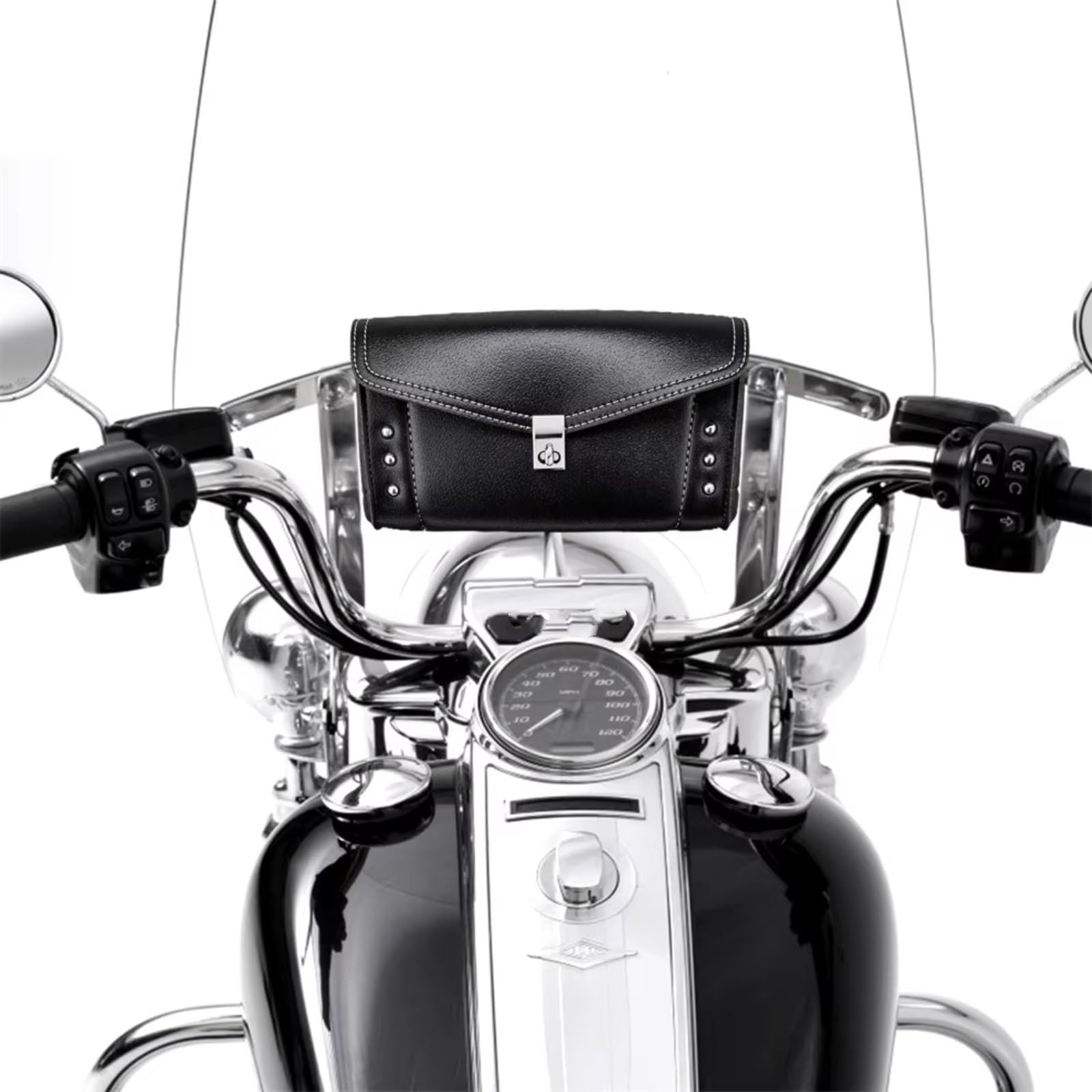 Compatibile Con Yamaha 1 Pezzo Borsa Parabrezza Moto Touring Attrezzi Per Viaggio Impermeabile In PU Motociclette Sacche Moto