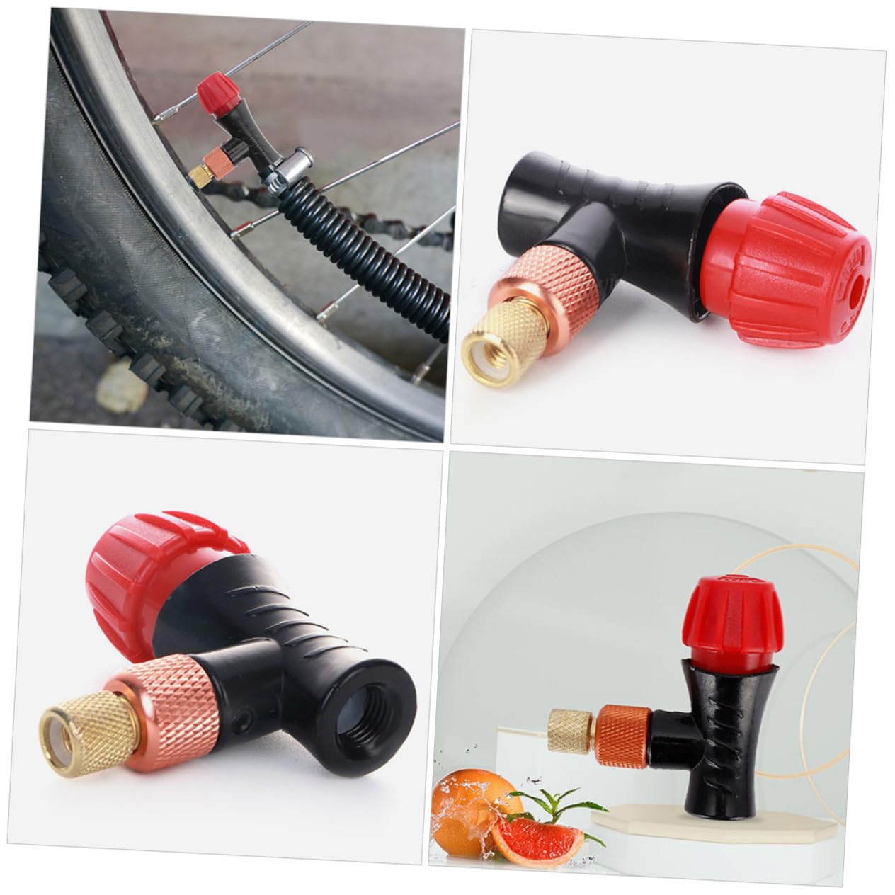 BESTYASH 4 Stück Reifenaufblaser Ventilkopf Gewinde für Fahrradpumpe Amerikanischer und Französischer Adapter Vielseitige Anwendung für Schnelles Aufpumpen von Fahrradreifen