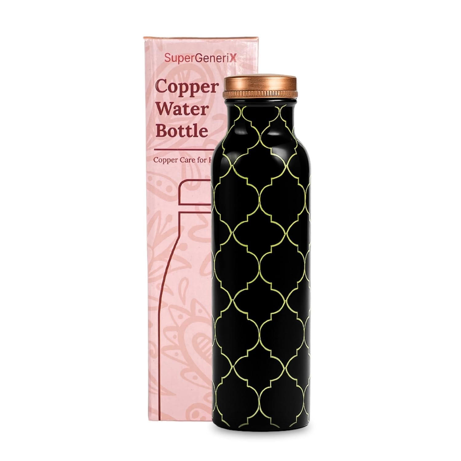 SuperGeneriX Copper Water Bottle - 1L Leakproof -1