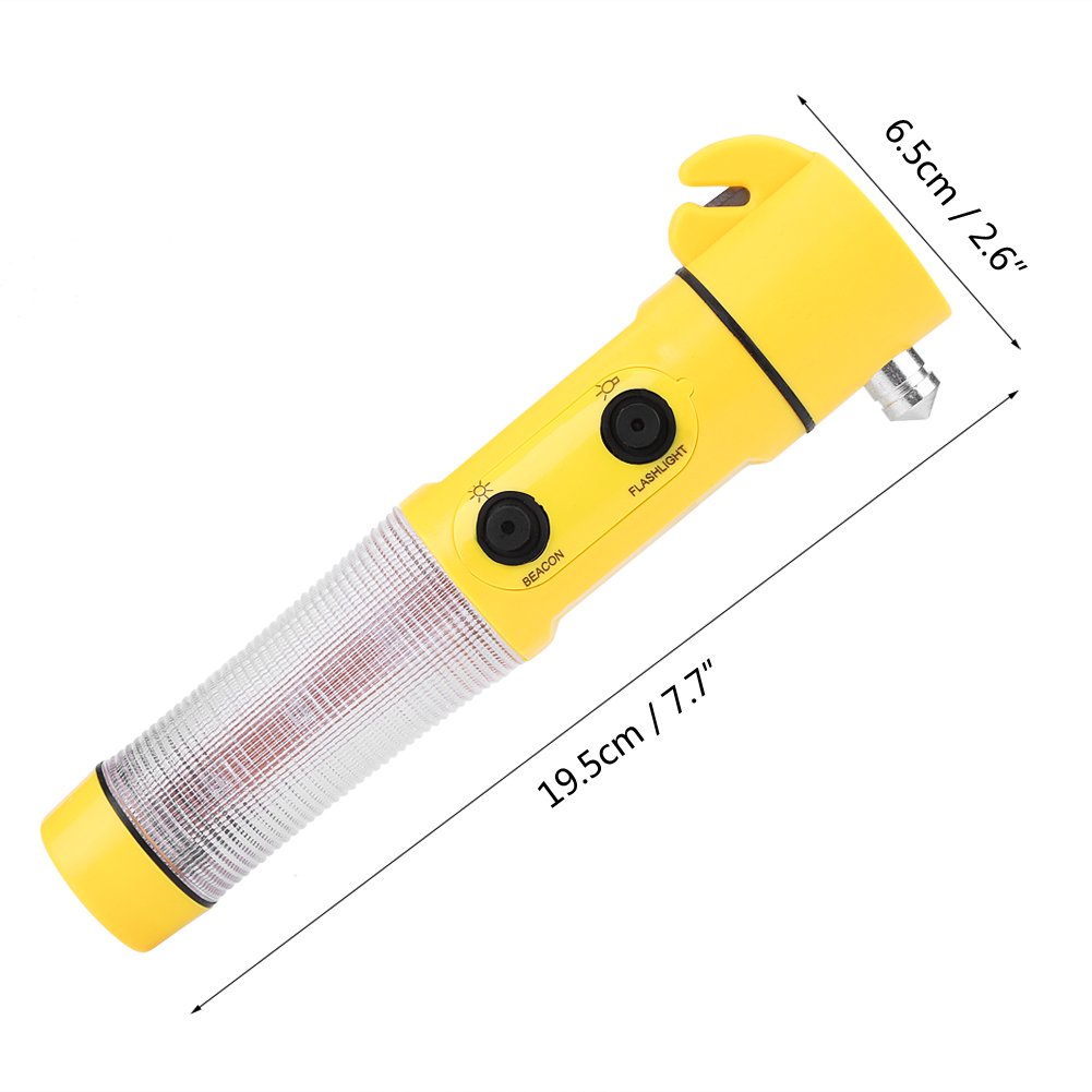 Tagliacinture E Rompifinestrino Con Torcia LED Ricaricabile USB – Strumento Di Emergenza Multifunzione In Lega Di Zinco, Con 3 Modalità Luce E Batteria 1100mAh