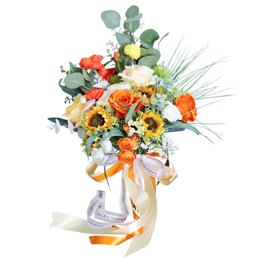 Bouquet de mariée rose artificielle JFDBGU pour sceller votre amour avec élégance et poésie