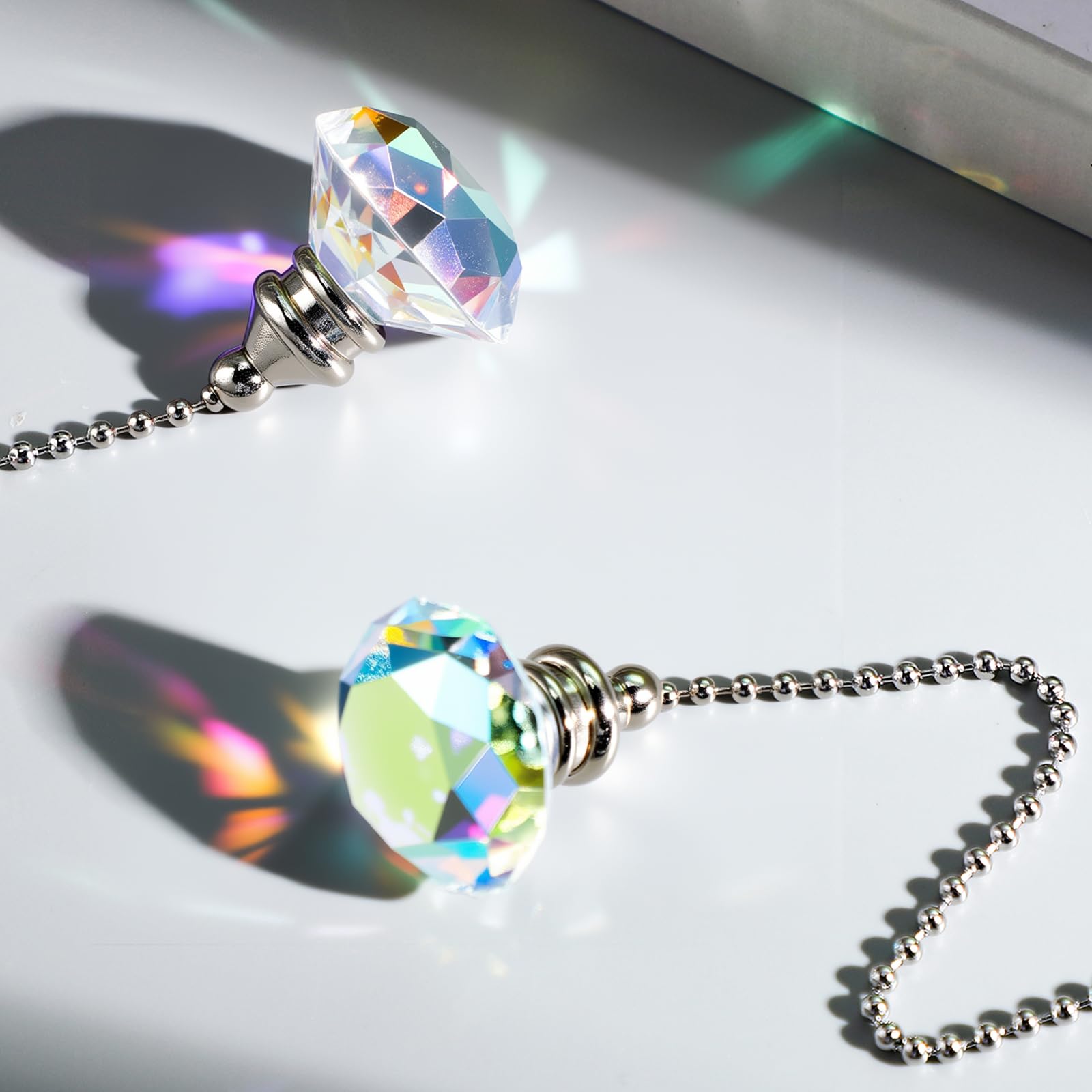 Rainbow Crystal Ceiling Fan Pull Chains - 2 Pack -6