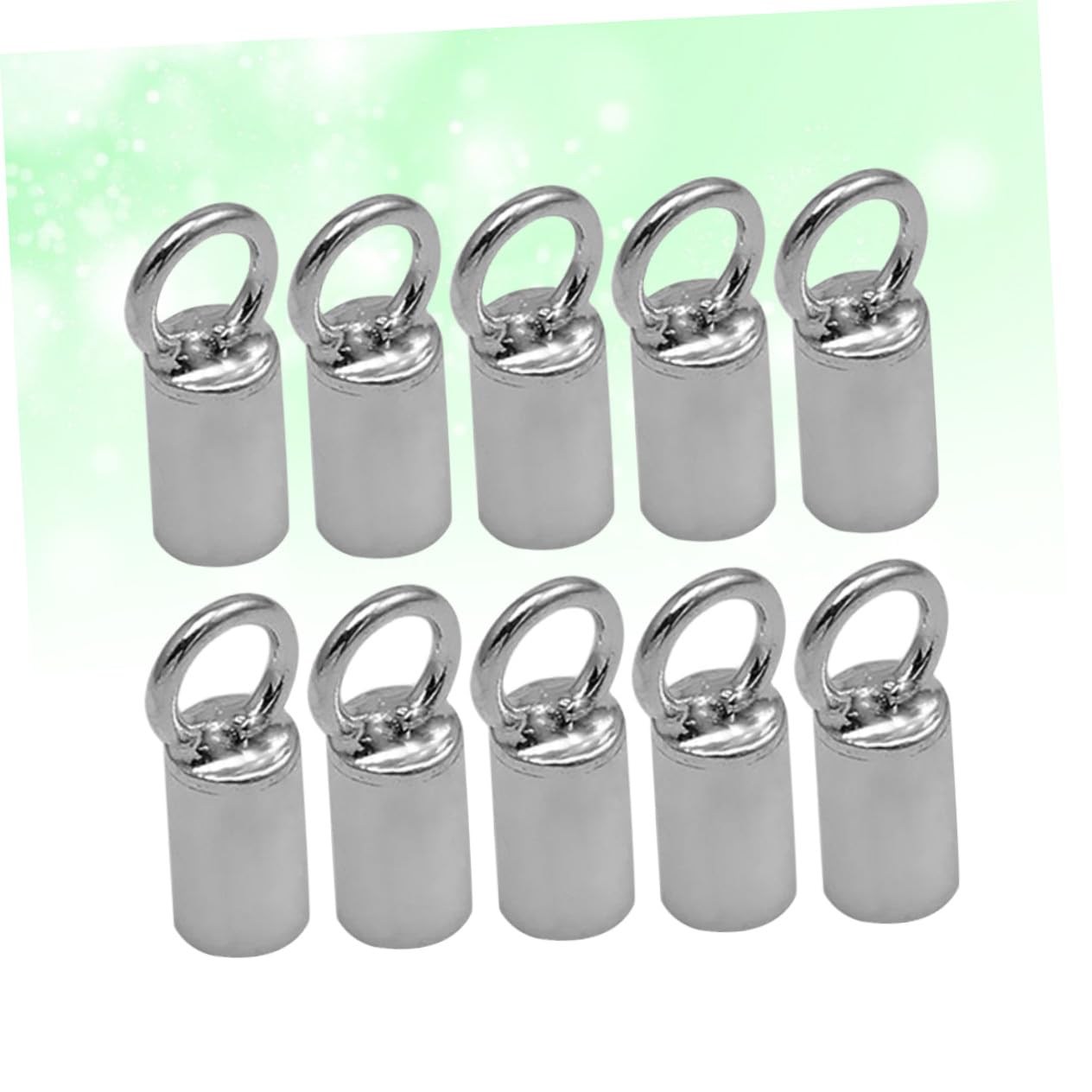 10 Stück-Pack 925 Silber Schmuckverbinderrohre mit Edelstahldesign Selbstgemacht Verschlüsse für Halsketten Armbänder