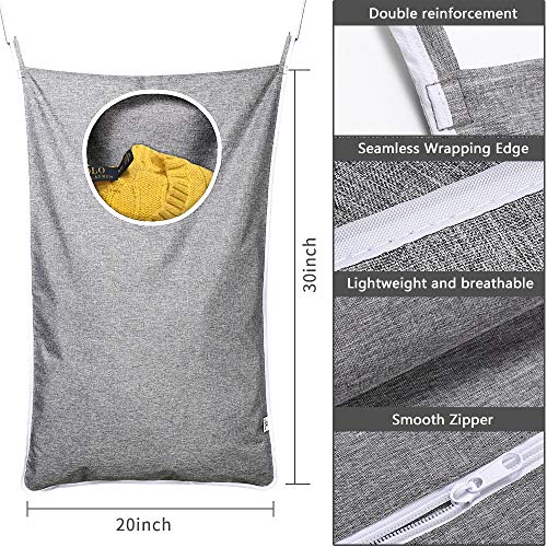 Keepjoy DOOR-HANGING LAUNDRY HAMPER BAG Hanging Laundry Hamper Bag With Free Adjustable Stainless Steel Door 2 Pcs Suction Cup Hooks thumb #4